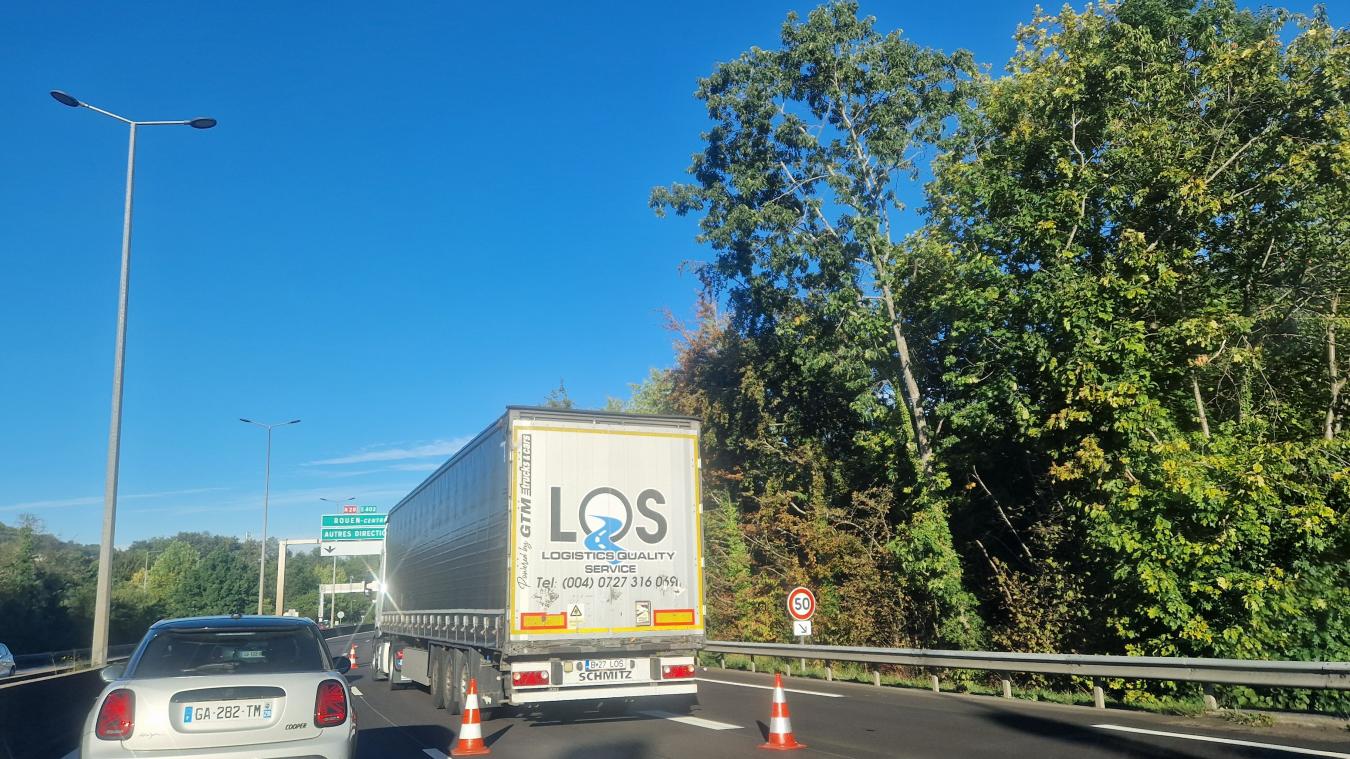 Un accident provoque un ralentissement à la sortie du tunnel de la Grand Mare à Rouen